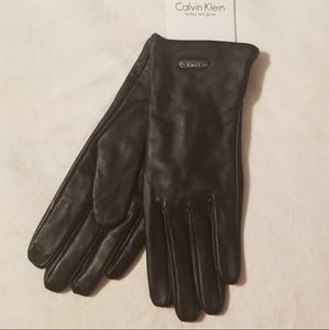 BRAND NEW Calvin Klein Leather Tech Gloves